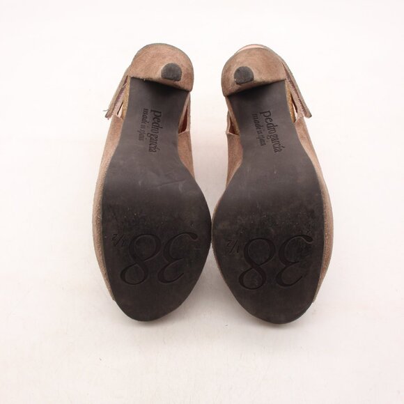 Pedro Garcia 'Paola'  Women's EU Size 38.5 Suede Heels Brown - Picture 7 of 9